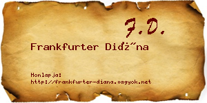 Frankfurter Diána névjegykártya